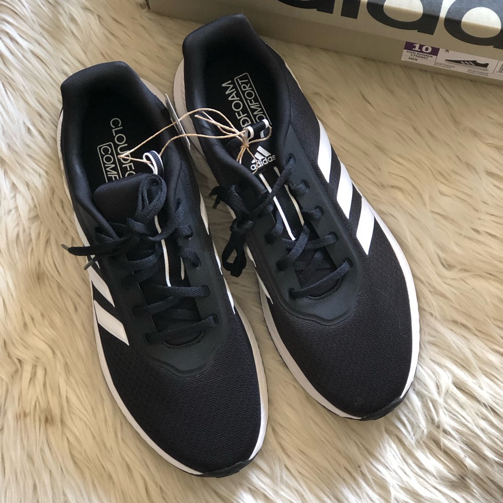 Adidas X_PLR Path Cloudfoam Lightweight Black White Sneakers Shoes size 10 New